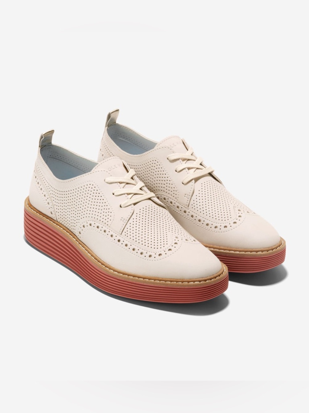 Cole Haan Womens Originalgrand Platform Oxford Cream Size 9